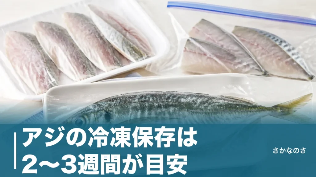 アジの冷凍保存は2〜3週間が目安｜下処理・解凍・下味冷凍で失敗しないコツを解説のアイキャッチ画像