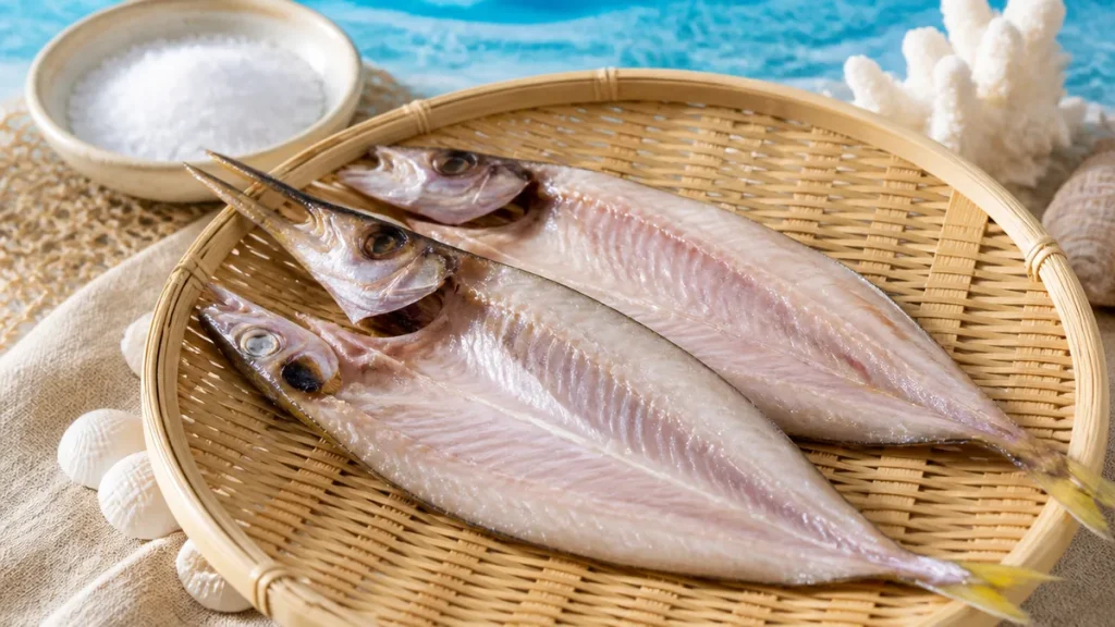 カマスの開きは塩水8%・30分が決め手｜家庭で作る一夜干しと失敗しない焼き方を解説のアイキャッチ画像