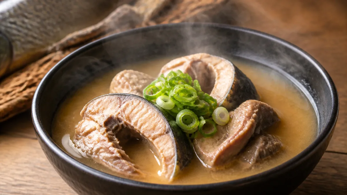 鯉こくとは筒切りの鯉を味噌で煮込んだ汁物|味噌汁と呼べない4つの理由の解説画像