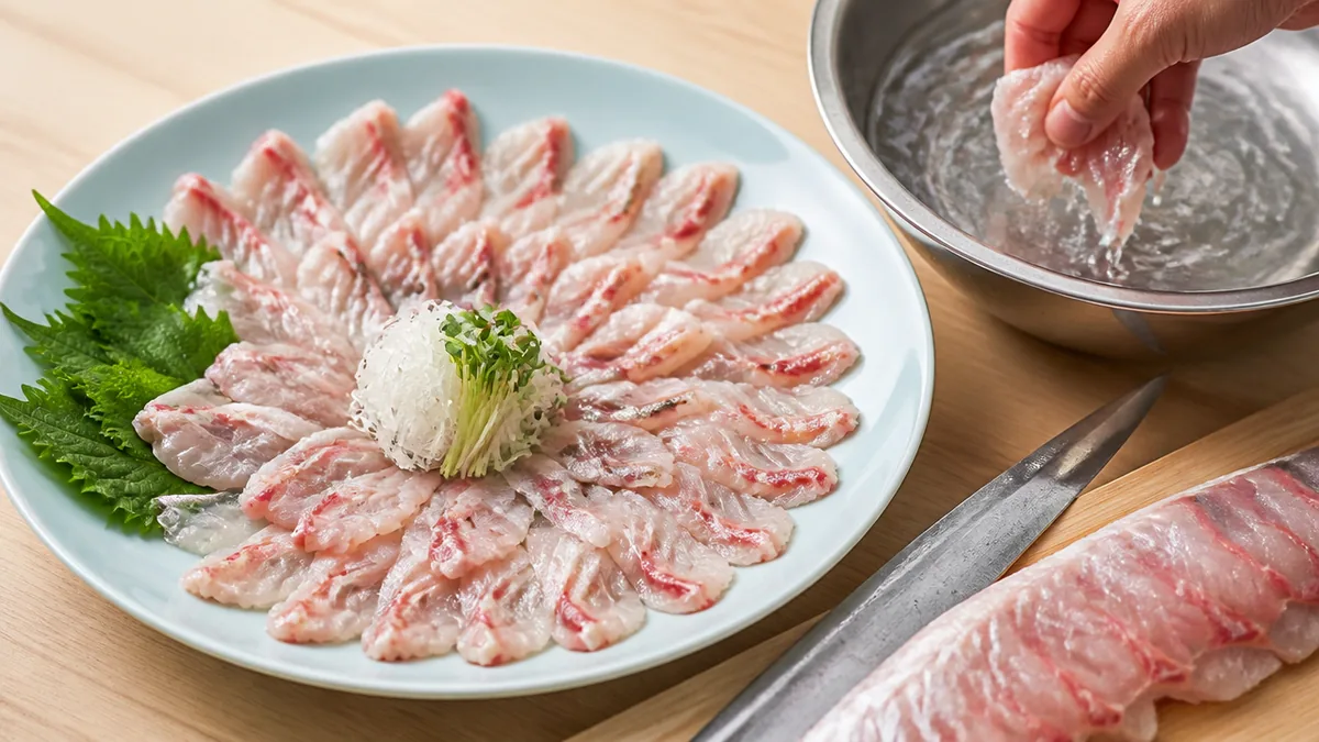 家庭で鯉のあらいを作る手順|泥抜きから盛り付けまでの解説画像